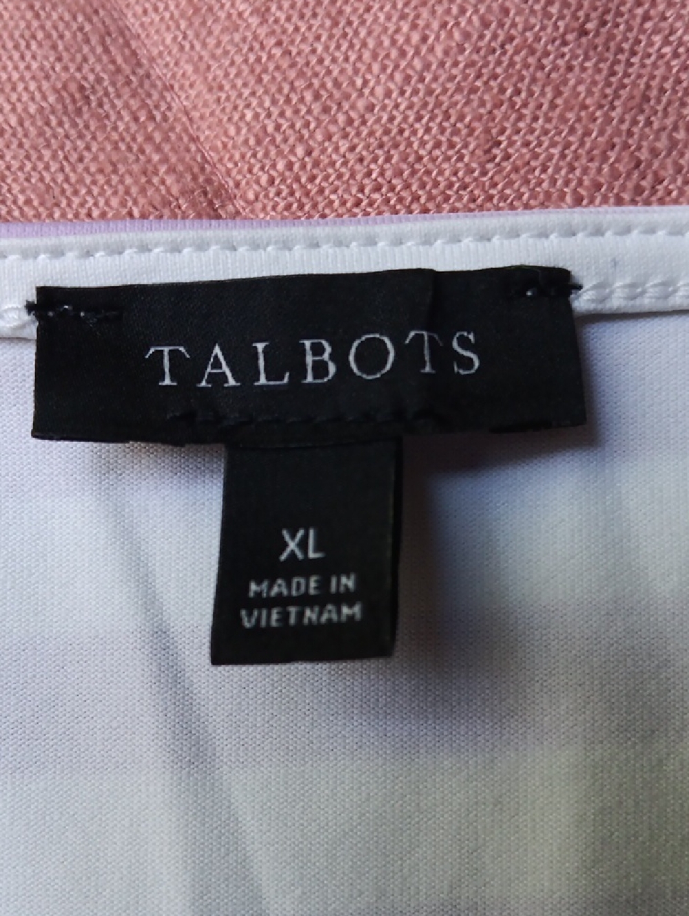 Talbots Lavender and White Striped Blouse
